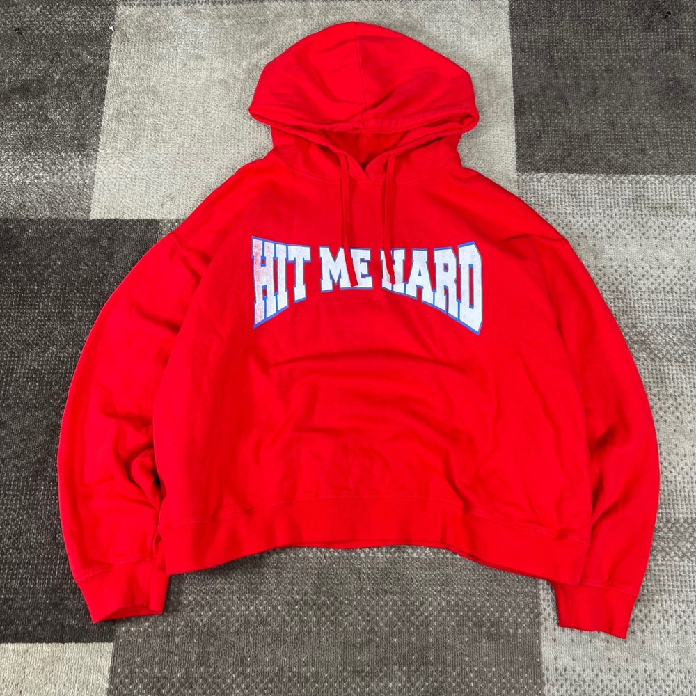Billie Eilish Hit Me Hard‎ and Soft Red Pullover Hoodie Adult XXL HMHAS Merch